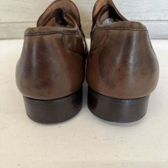 Diamond’s Italy Brown Buttery Soft Leather Tassel Tie Slip On Loafers Men 9 New - Picture 11 of 16